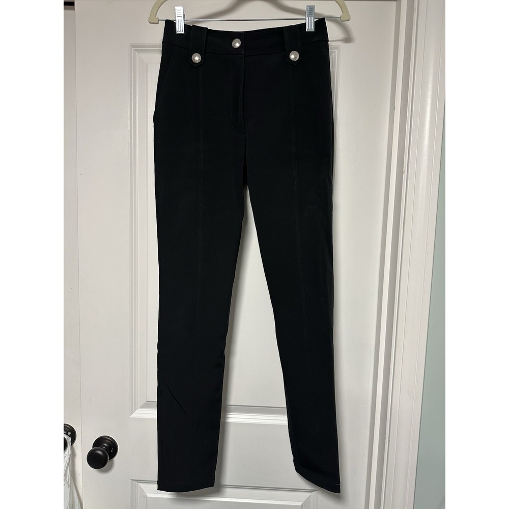 Alexander Wang, Women's Black Dress Pants‎ W/Silver Accents, Size 4